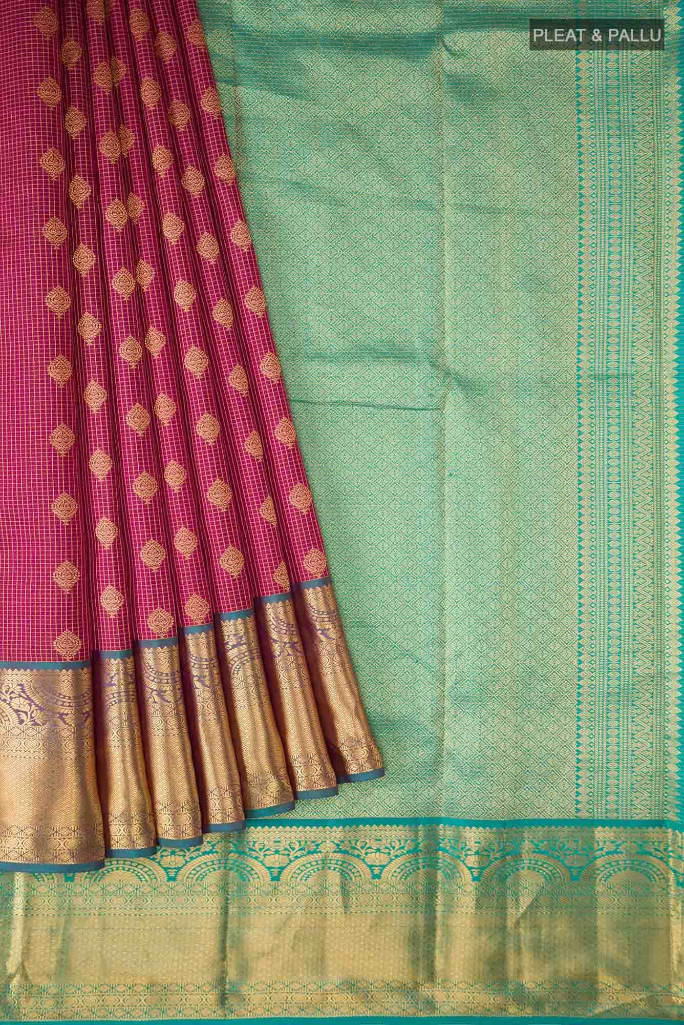 Magenta Kanchipuram Silk Saree
