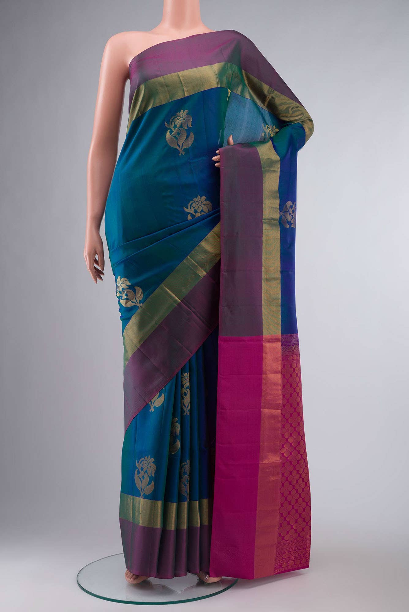 Blue Soft Silk Saree