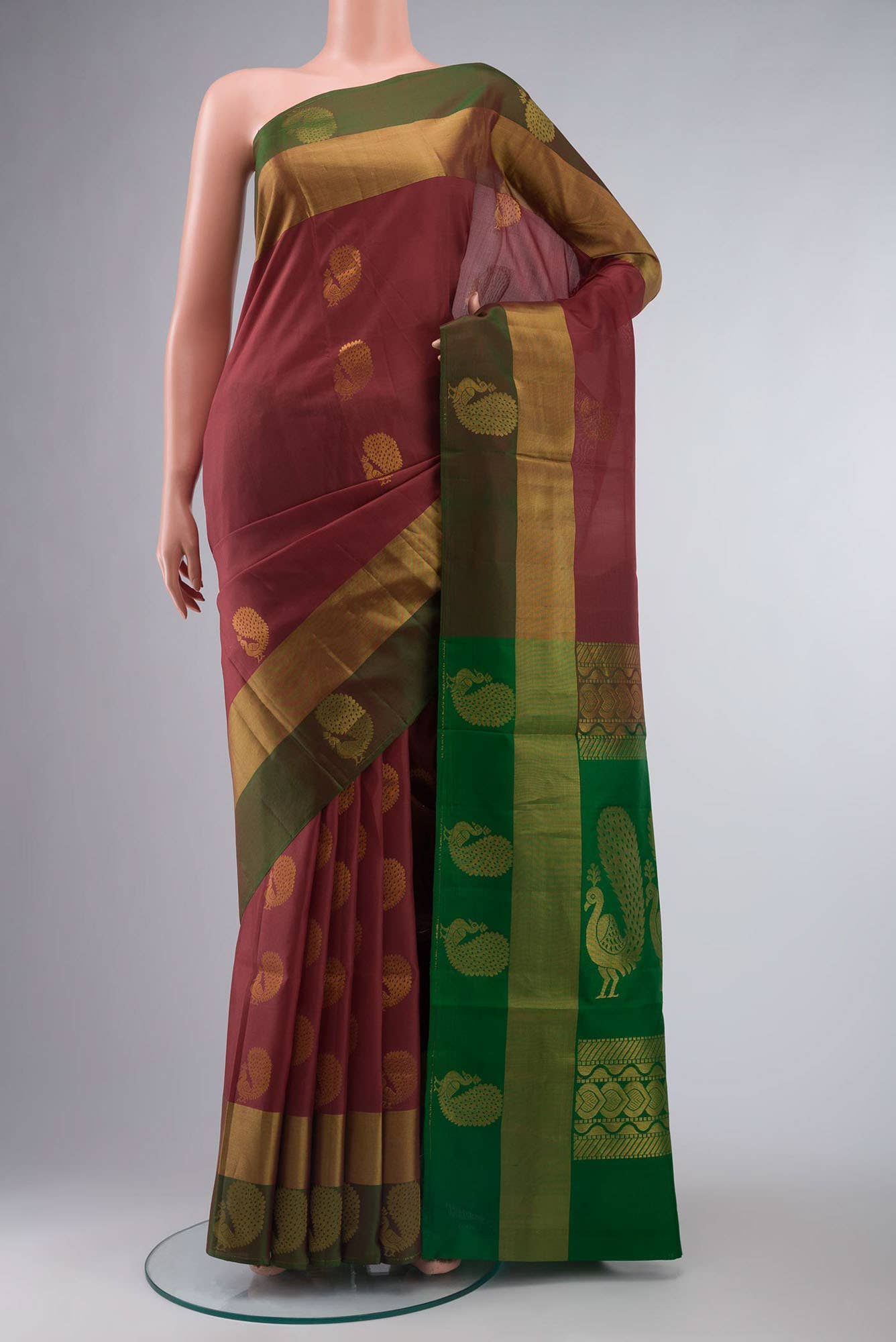 Maroon Soft Silk Saree