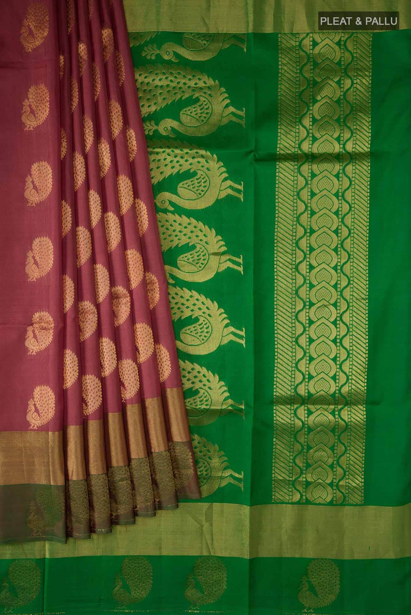 Maroon Soft Silk Saree