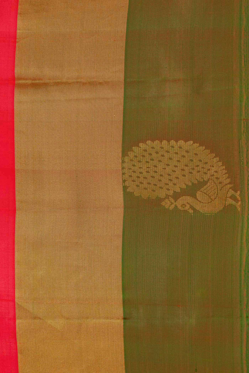 Orange Dual Tone Soft Silk Saree