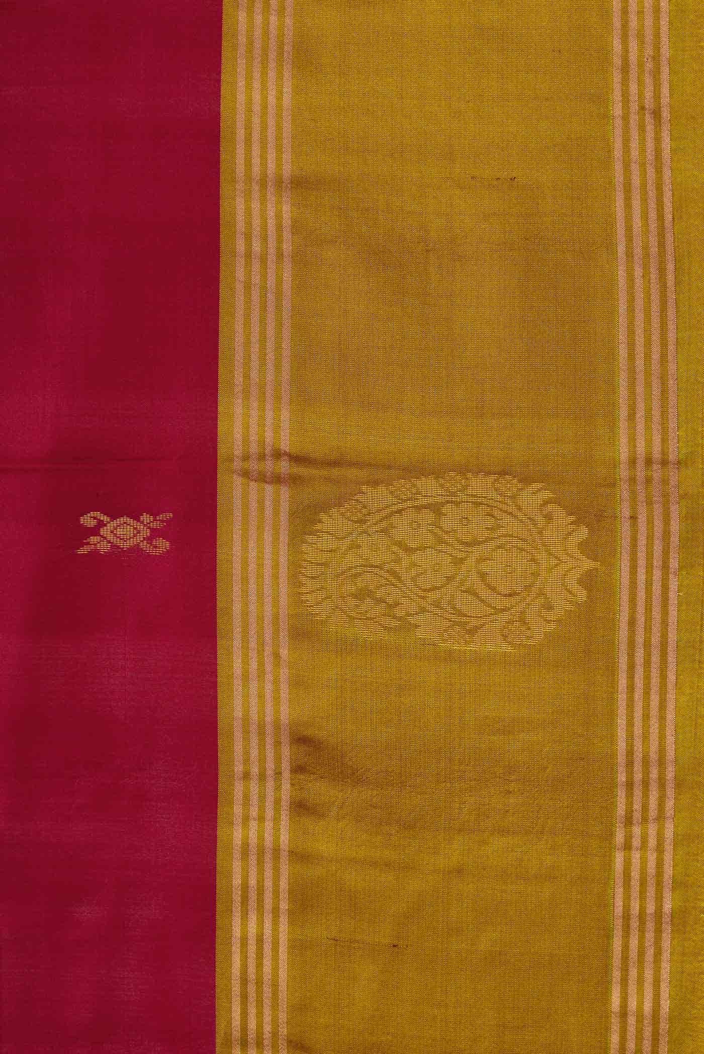 Maroon Dual Tone Soft Silk Saree