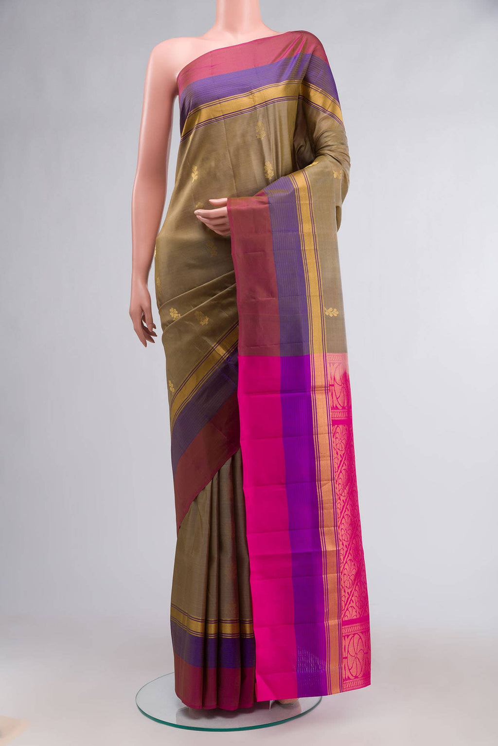 Beige Soft Silk Saree