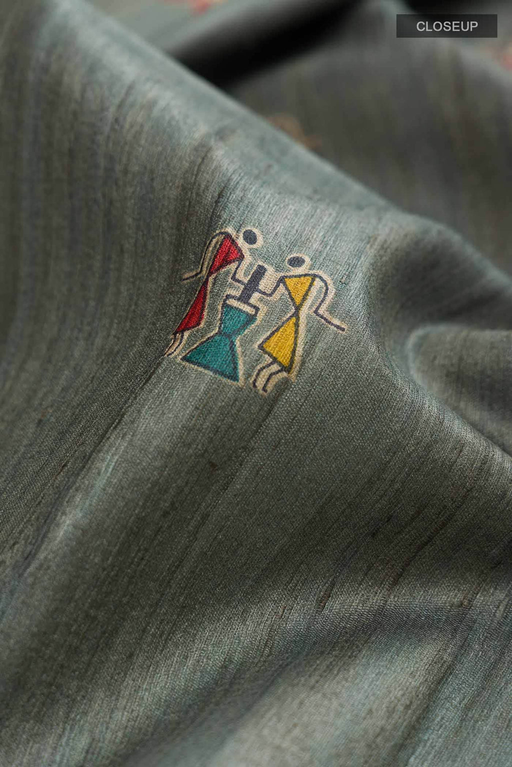 Green Tussar Silk Saree