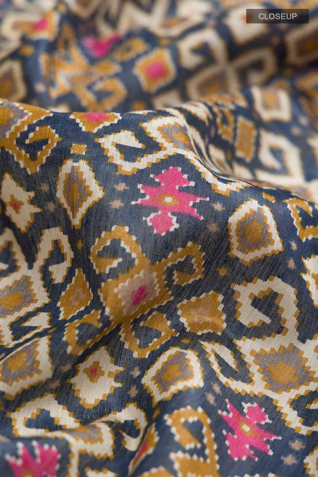 Blue Tussar Silk Saree