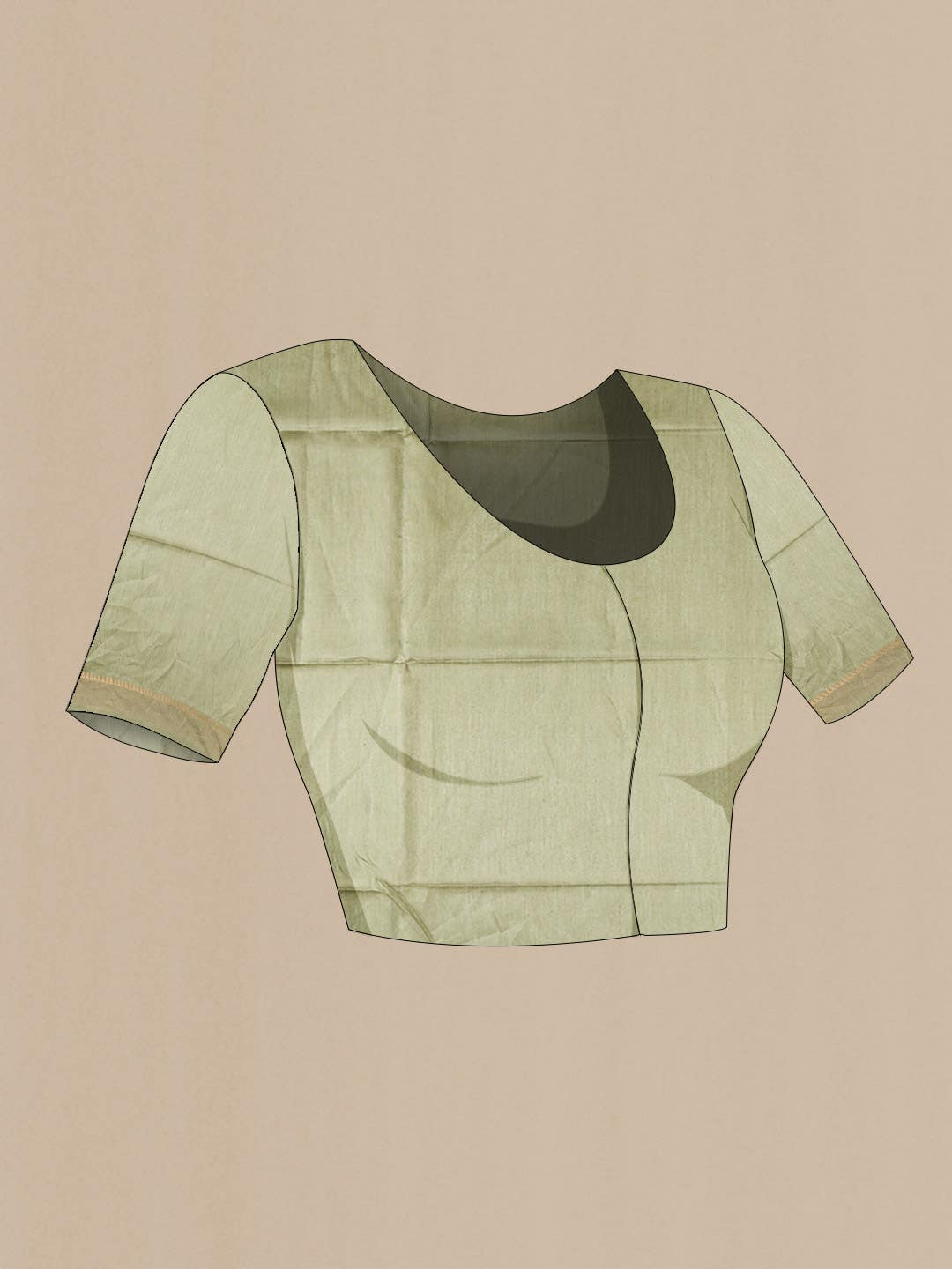 Brown Tussar Silk Saree