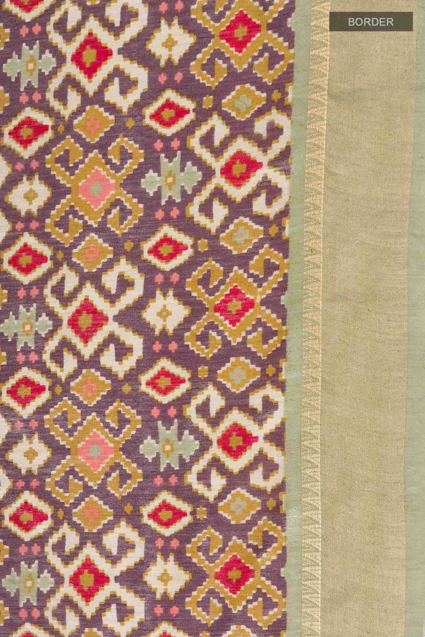 Brown Tussar Silk Saree