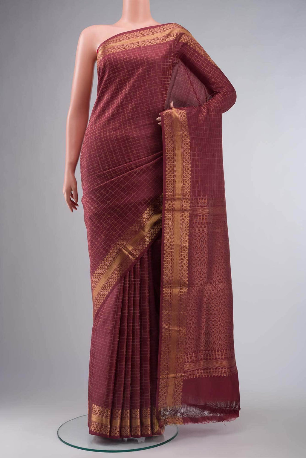 Maroon Soft Silk Saree