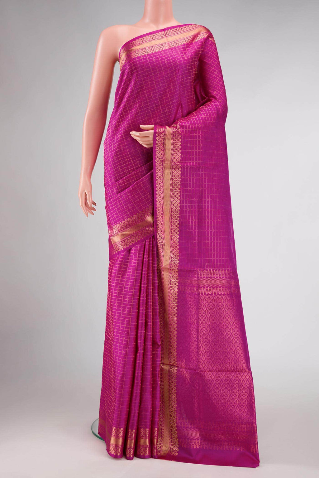 Pink Dual Tone Soft Silk Saree