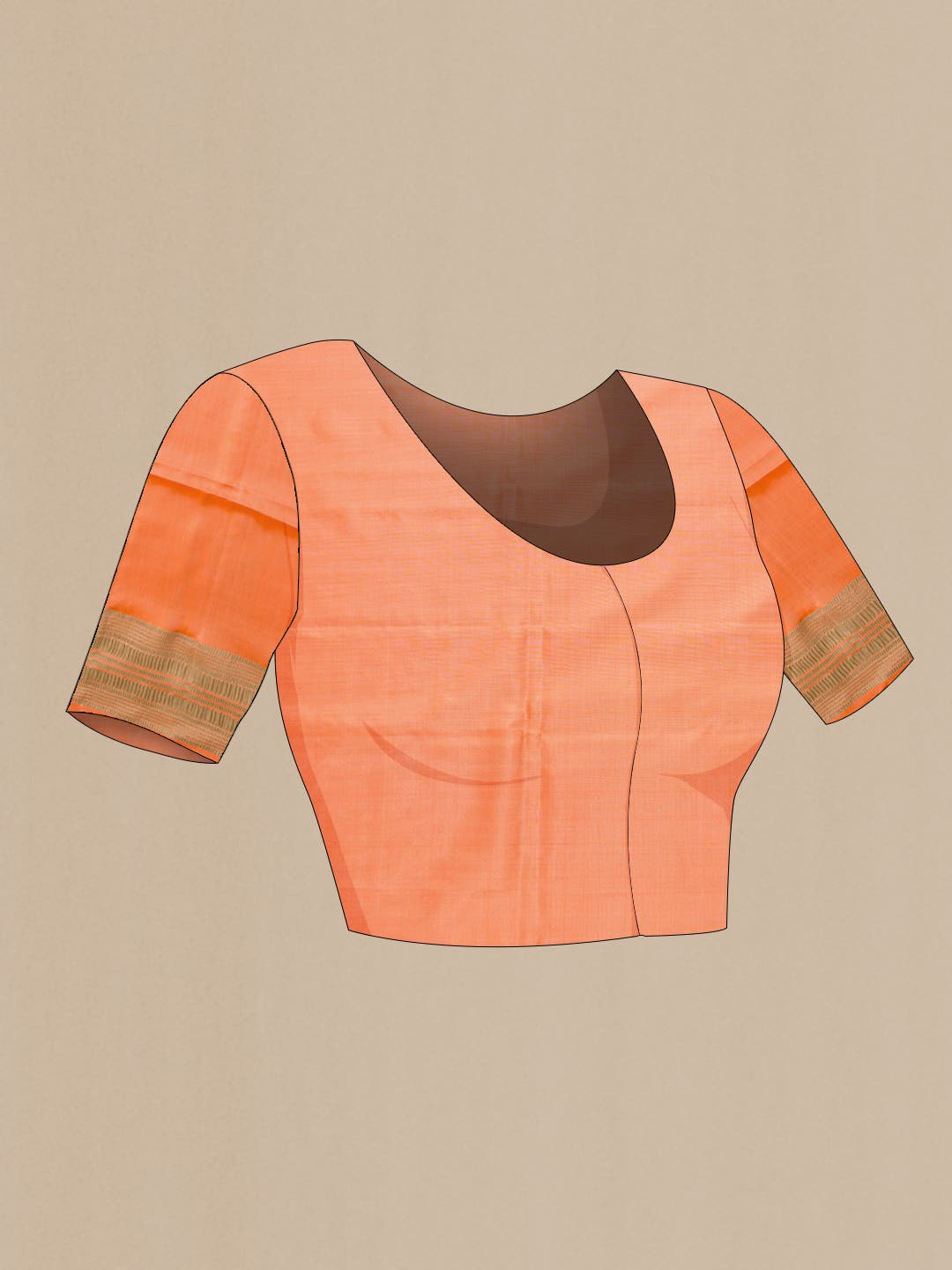 Peach Dual Tone Soft Silk Saree