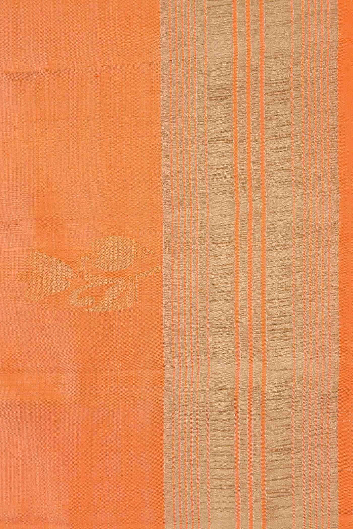 Peach Dual Tone Soft Silk Saree