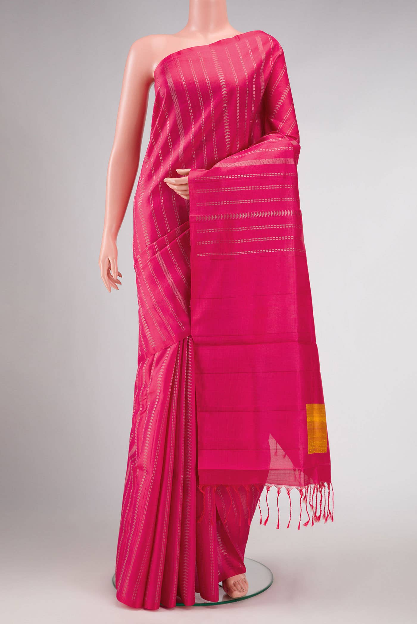 Pink Dual Tone Soft Silk Saree