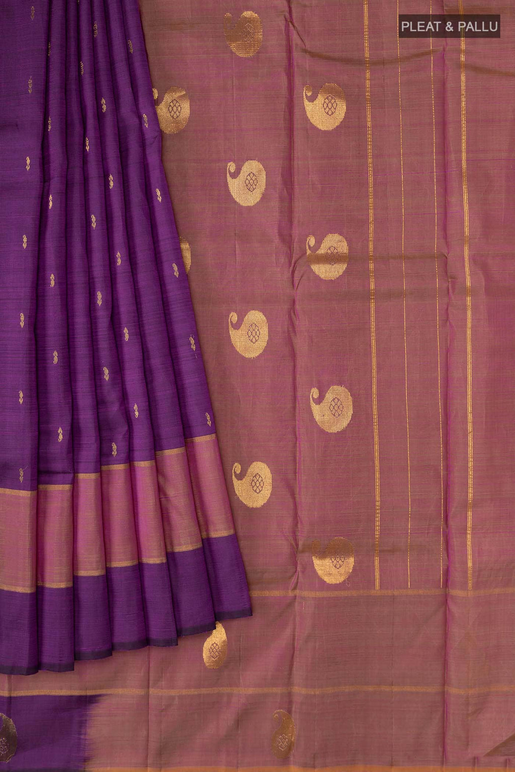 Purple Kanchipuram Silk Saree