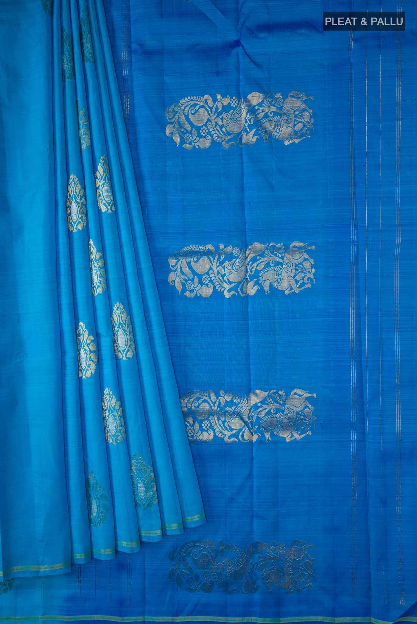 Blue Kanchipuram Silk Saree