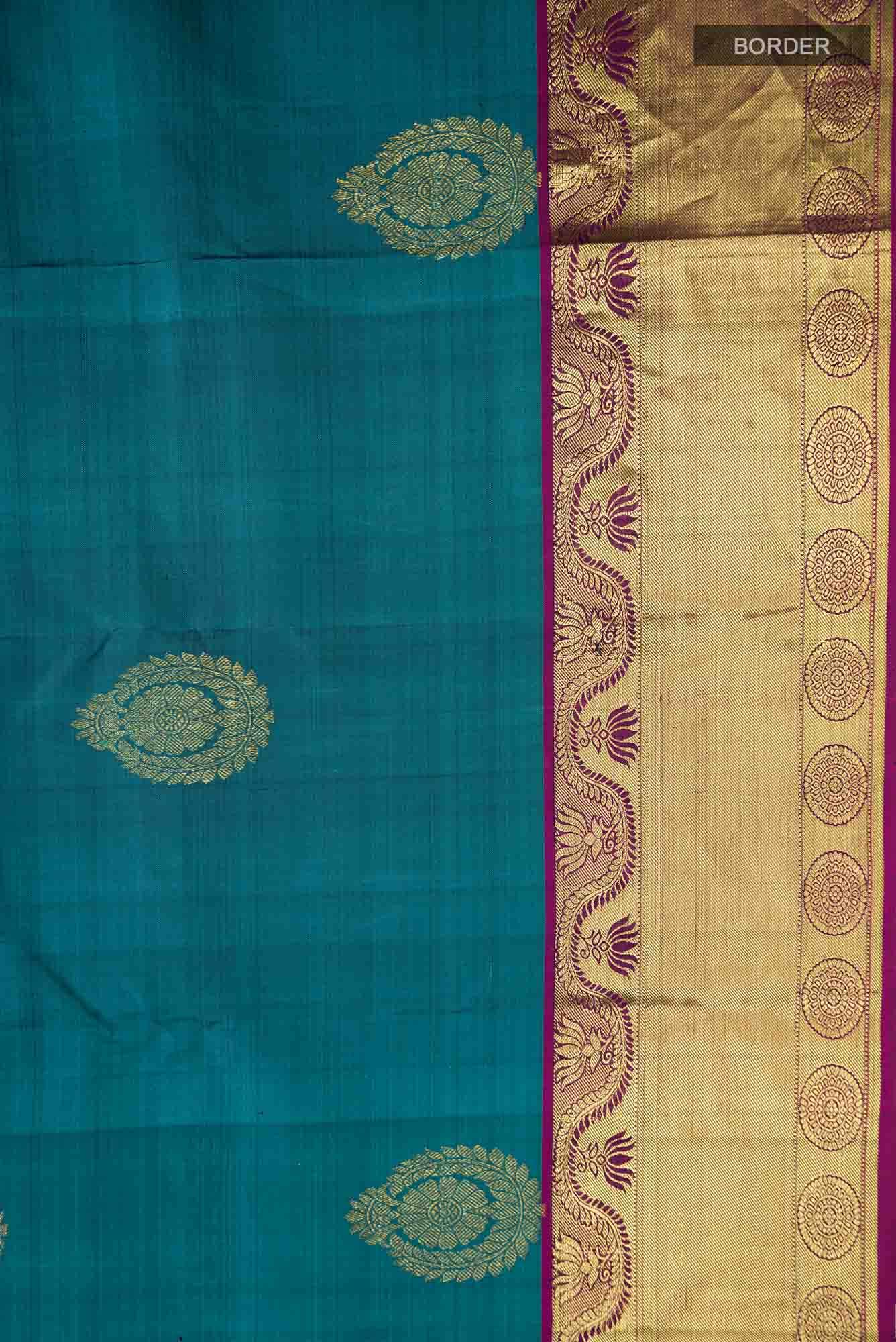 Blue Kanchipuram Silk Saree