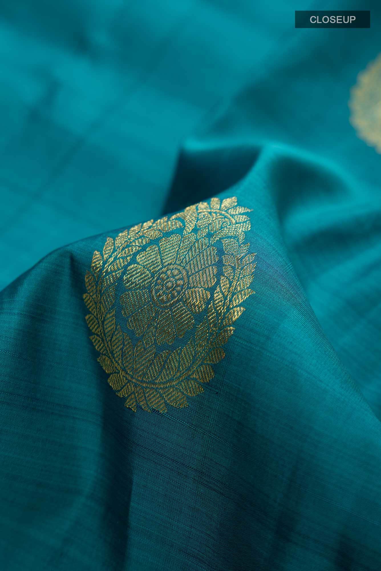 Blue Kanchipuram Silk Saree