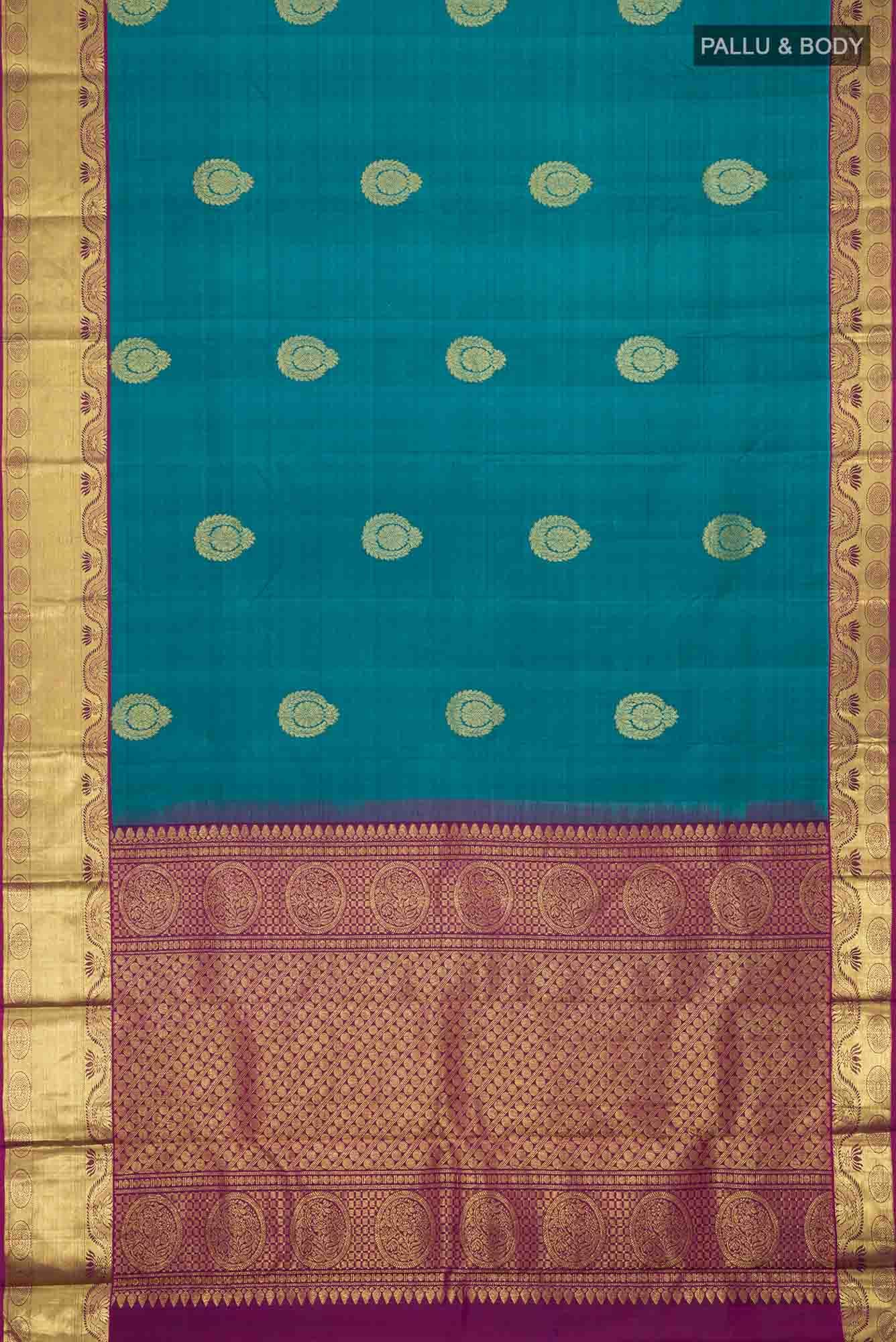 Blue Kanchipuram Silk Saree