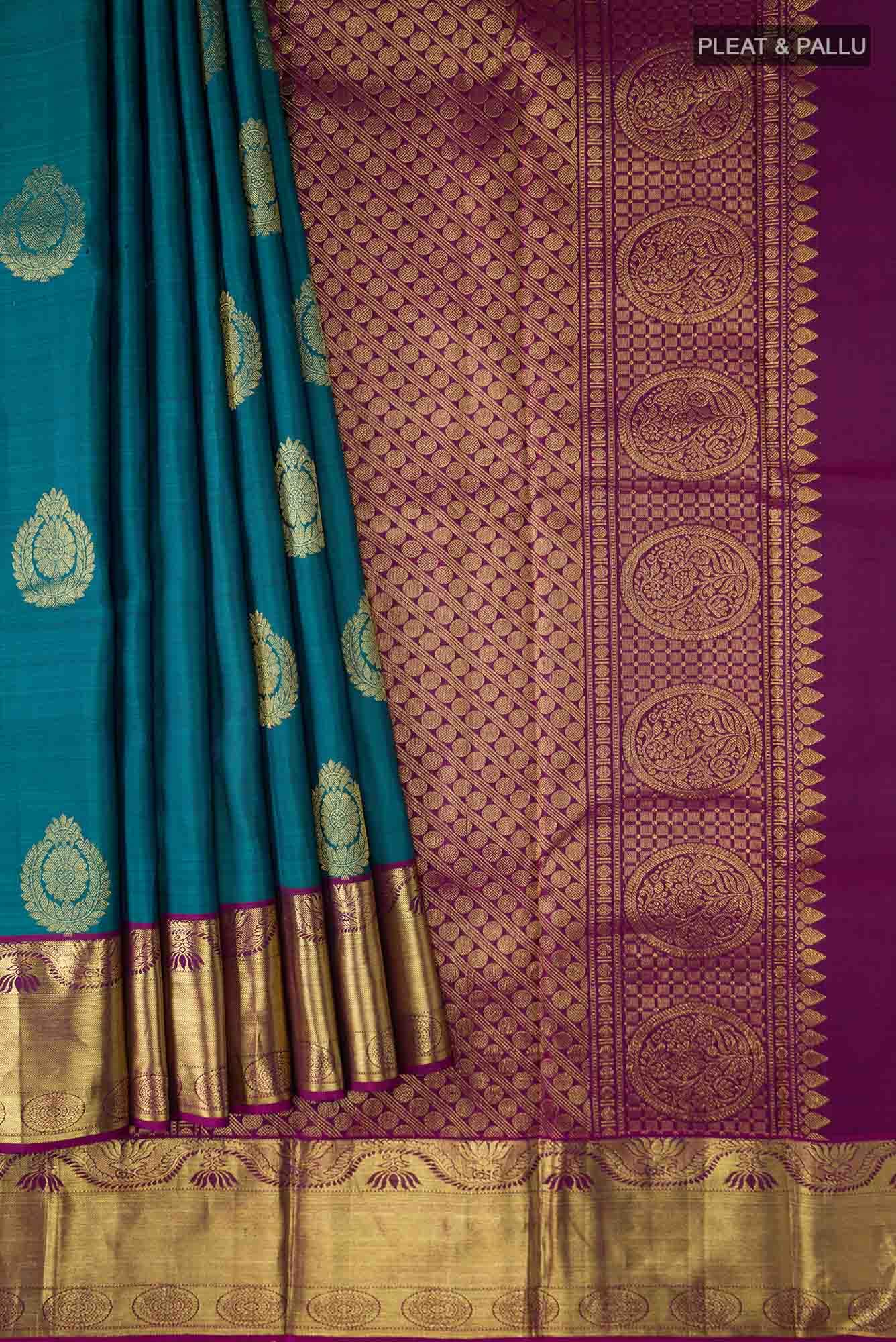 Blue Kanchipuram Silk Saree