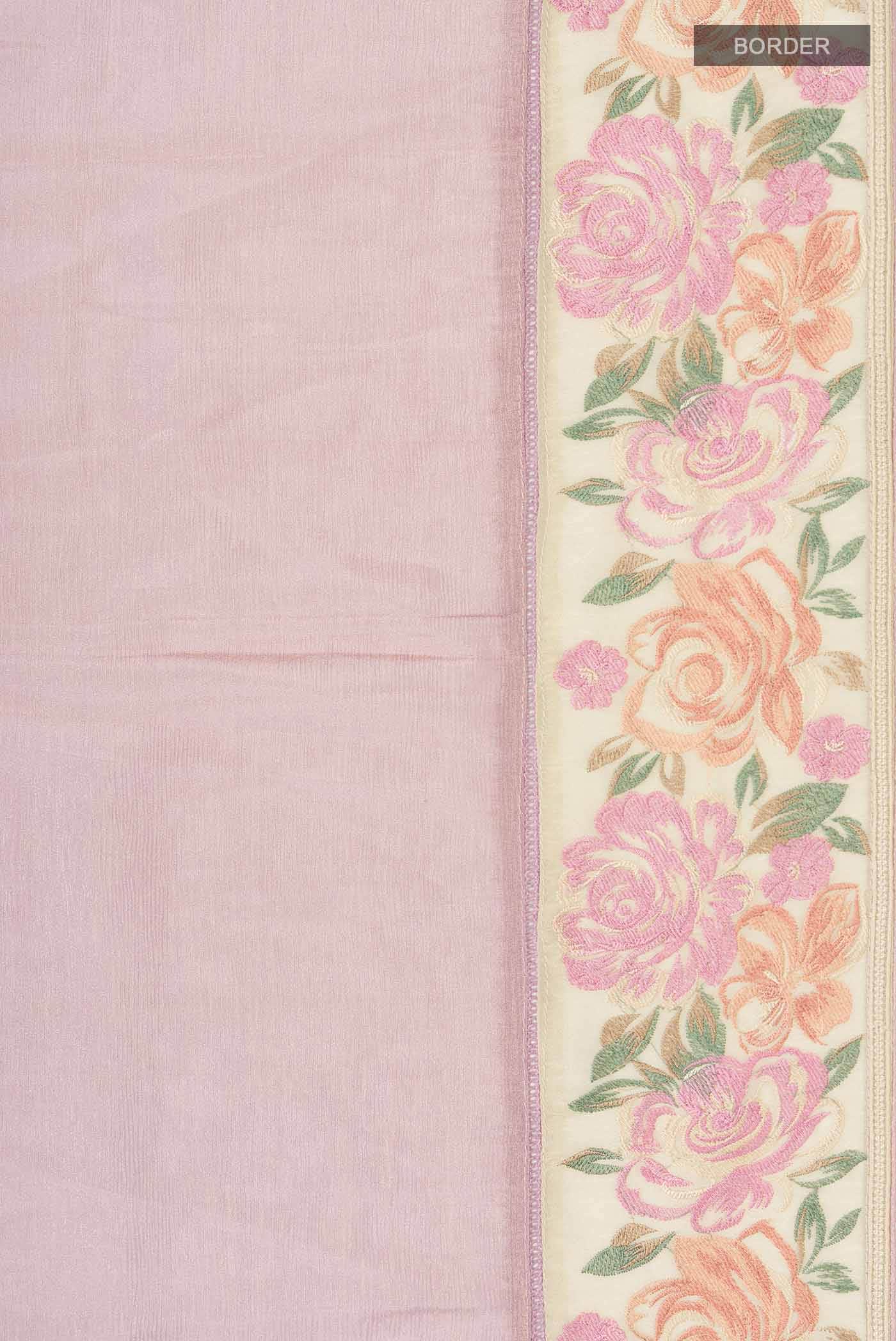 Lavender Tissue Silk Saree