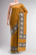 Mustard Blended Tussar Silk Saree