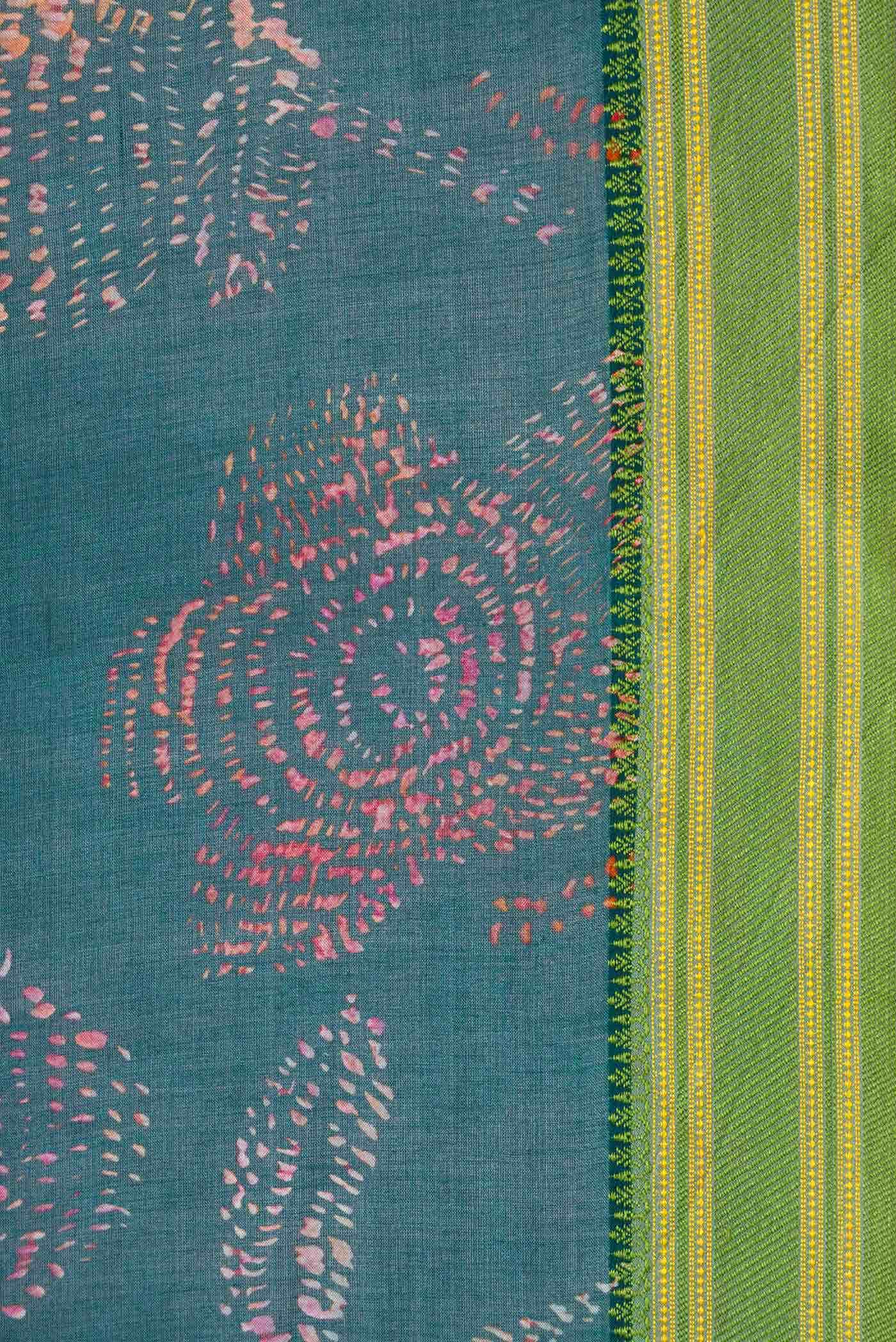 Green Dual Tone Tussar Silk Saree