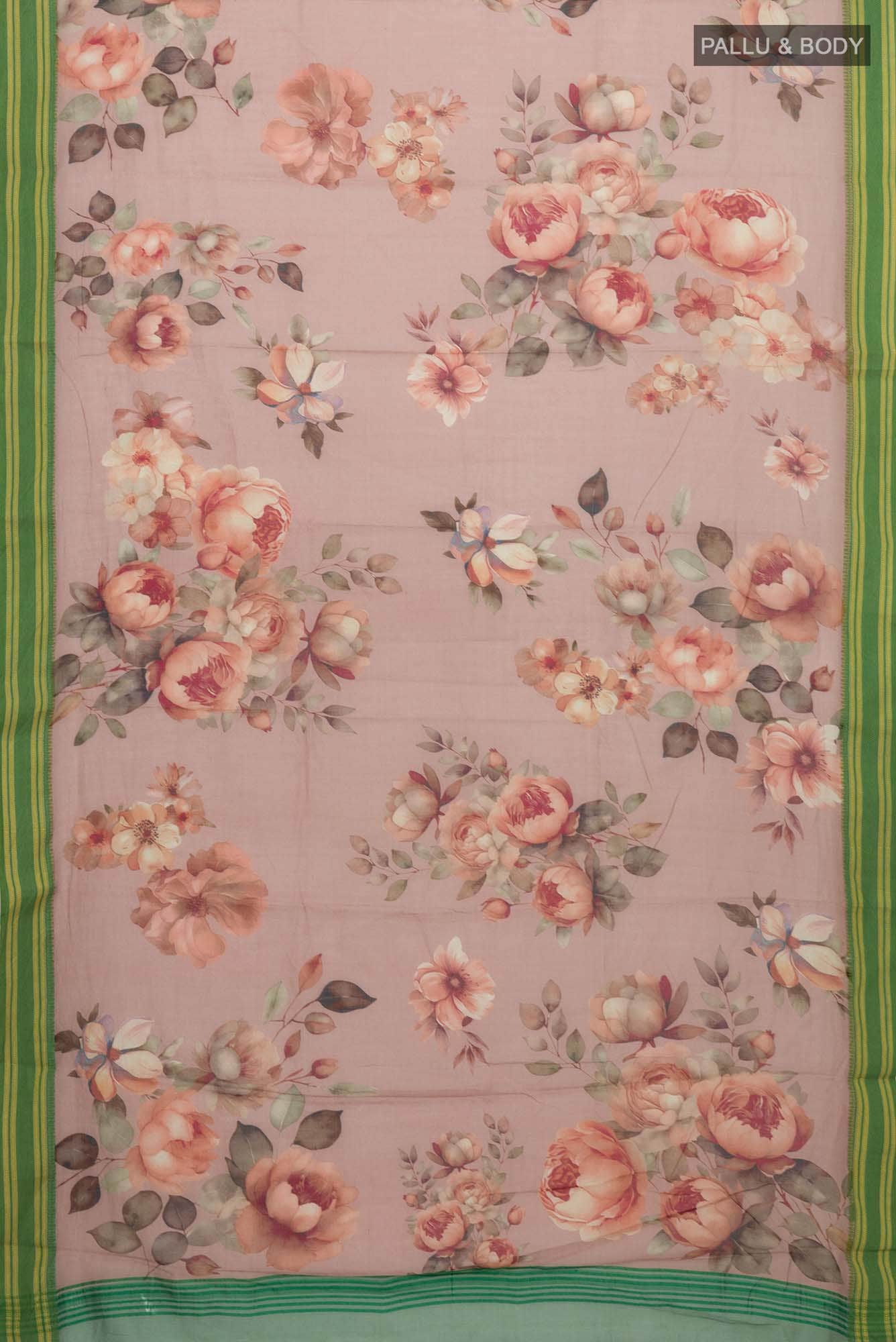 Rose Gold Tussar Silk Saree