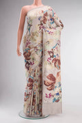 Beige Bhagalpuri Tussar Silk Saree