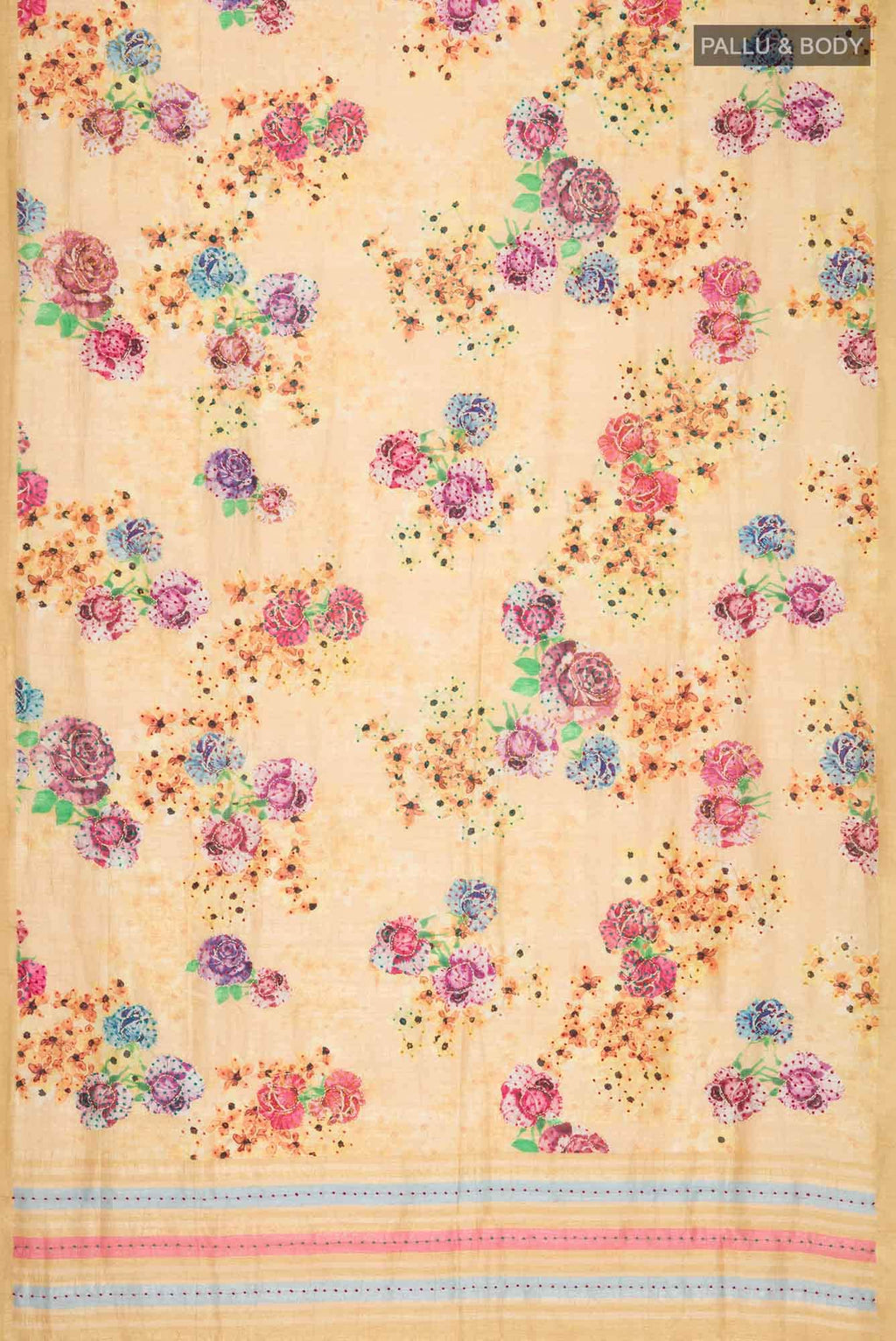 Yellow Bhagalpuri Tussar Silk Saree