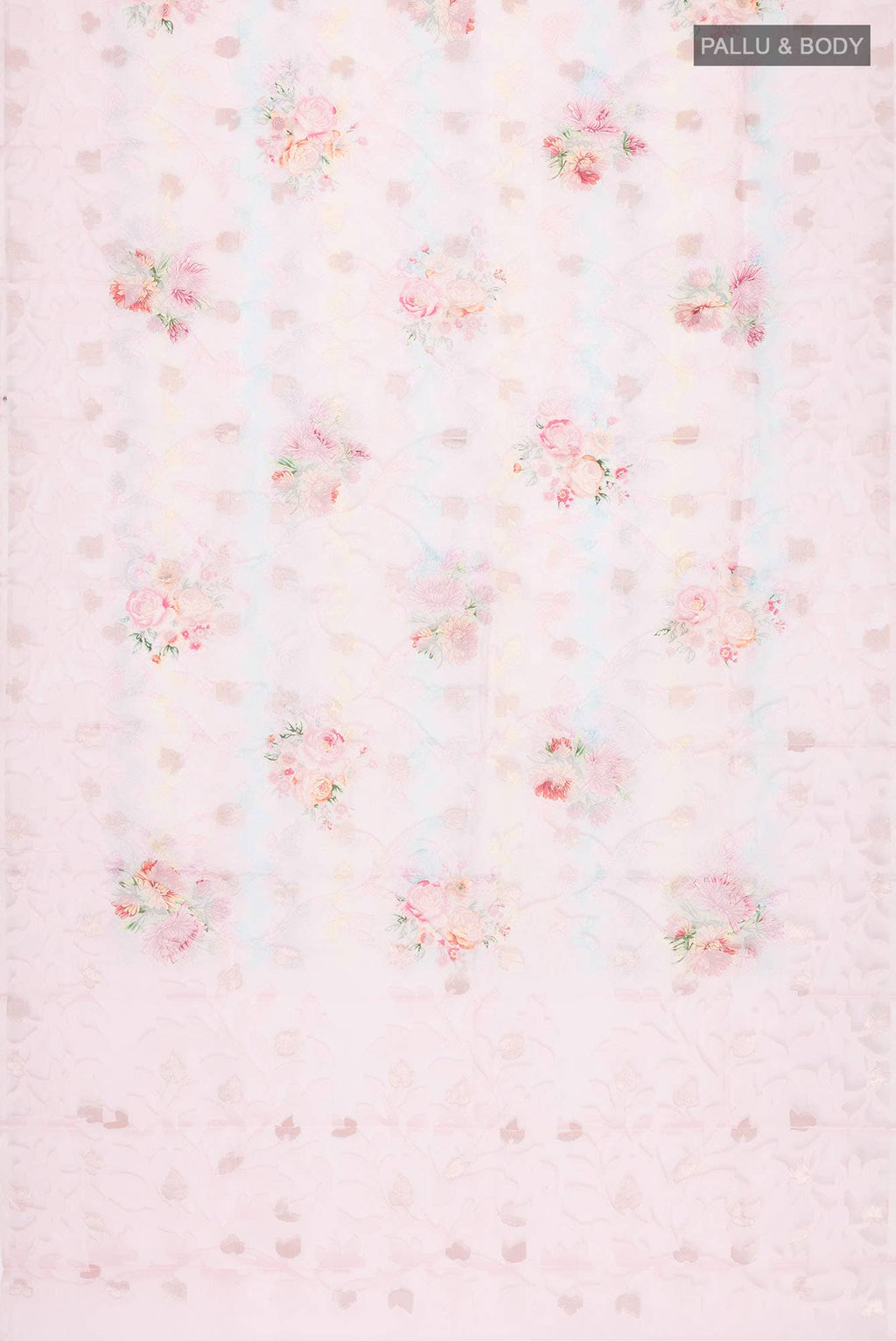 Rose pink Blended Organza Silk Saree