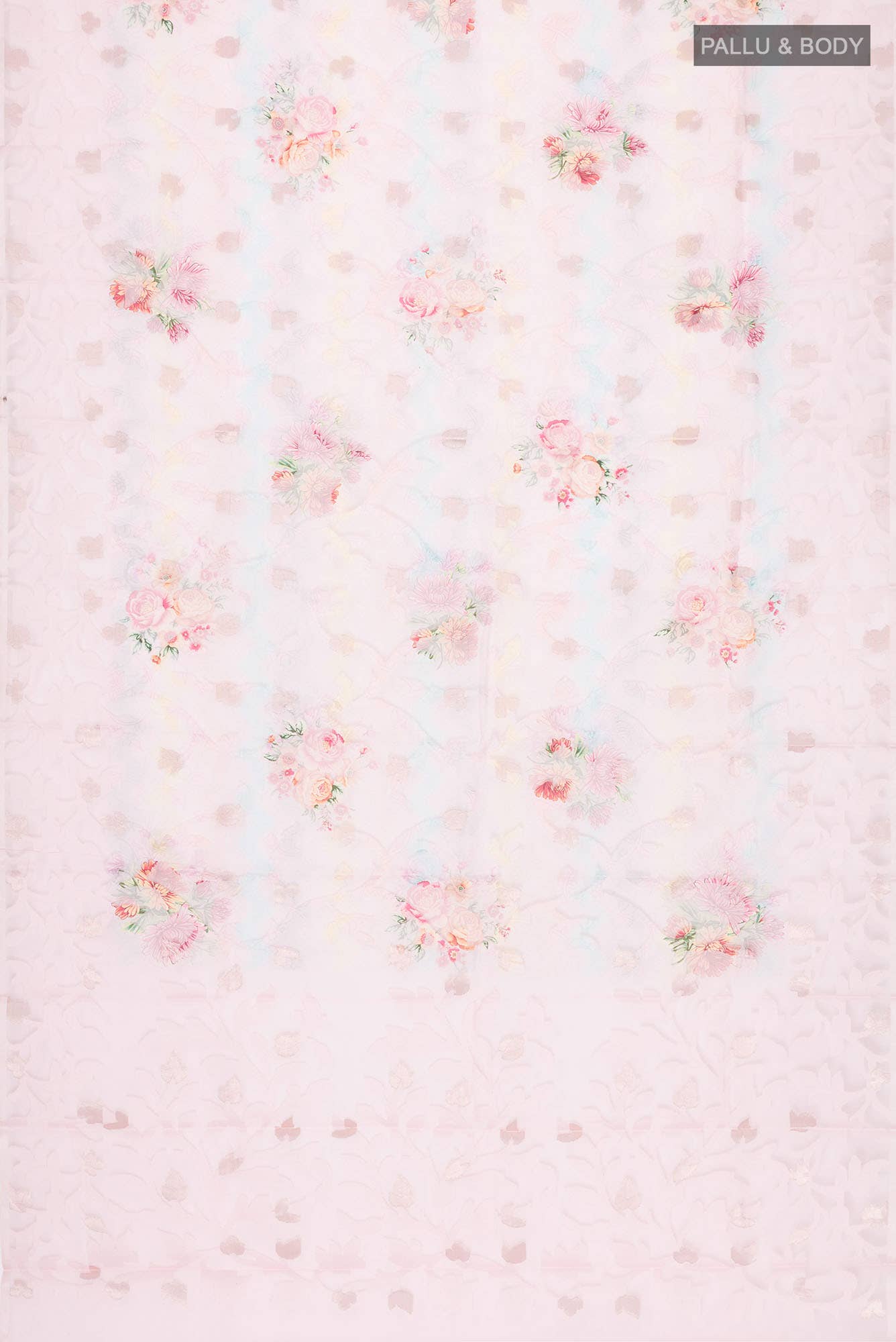 Rose pink Blended Organza Silk Saree
