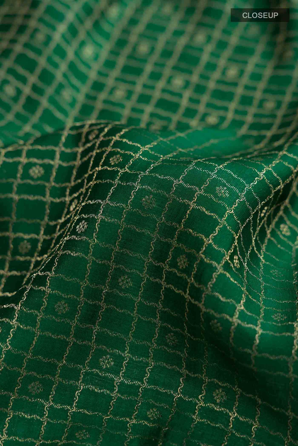 Green Mysore Crepe Saree