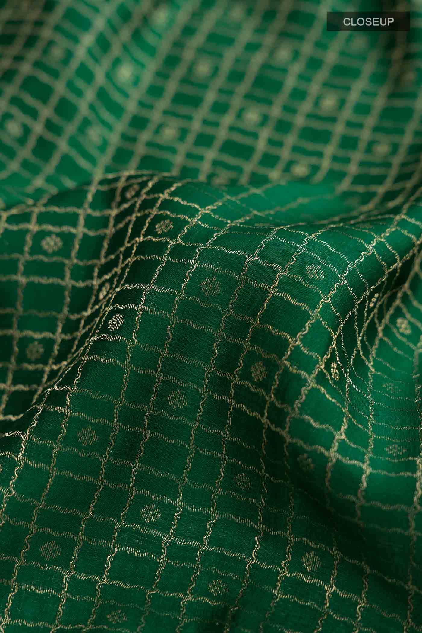 Green Mysore Crepe Saree
