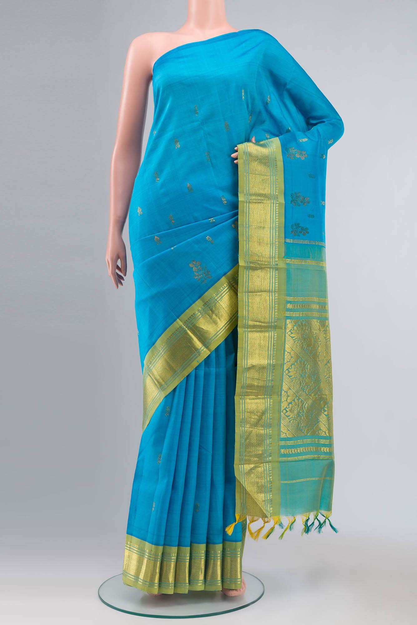 Blue Kanchipuram Silk Saree