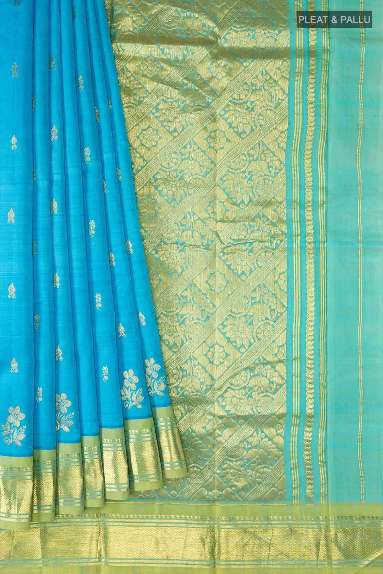 Blue Kanchipuram Silk Saree