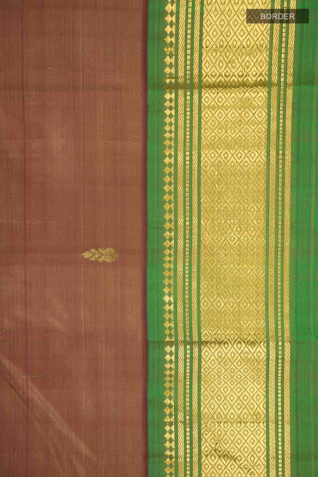 Brown Kanchipuram Silk Saree