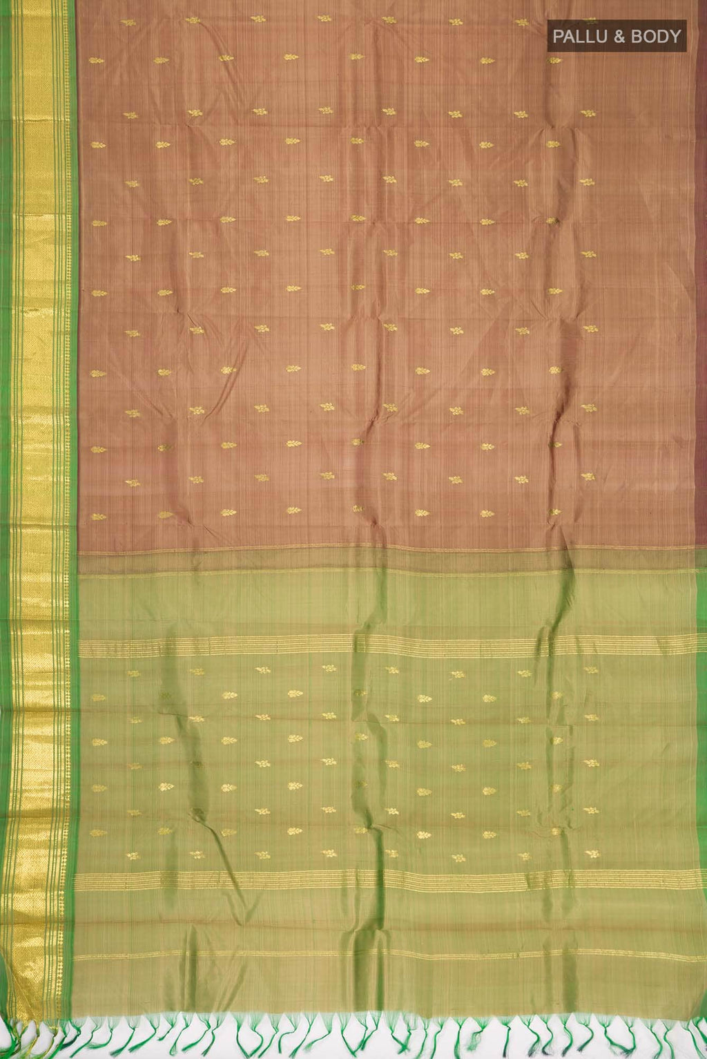 Brown Kanchipuram Silk Saree