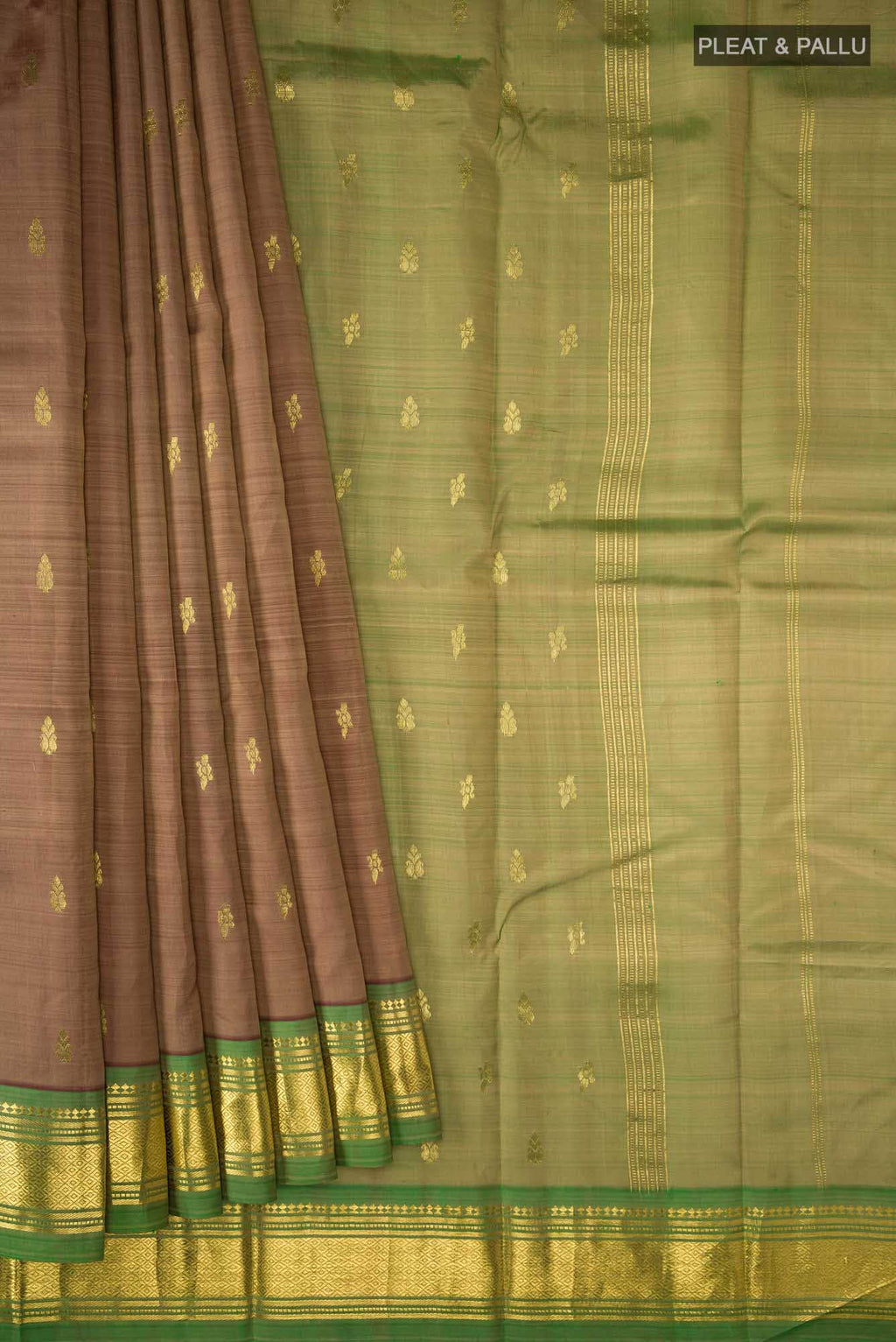 Brown Kanchipuram Silk Saree