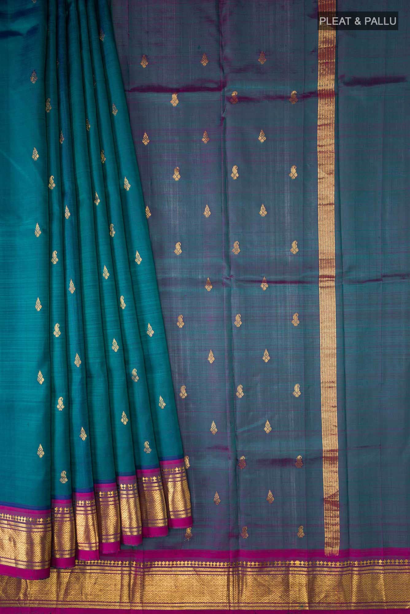 Blue Kanchipuram Silk Saree