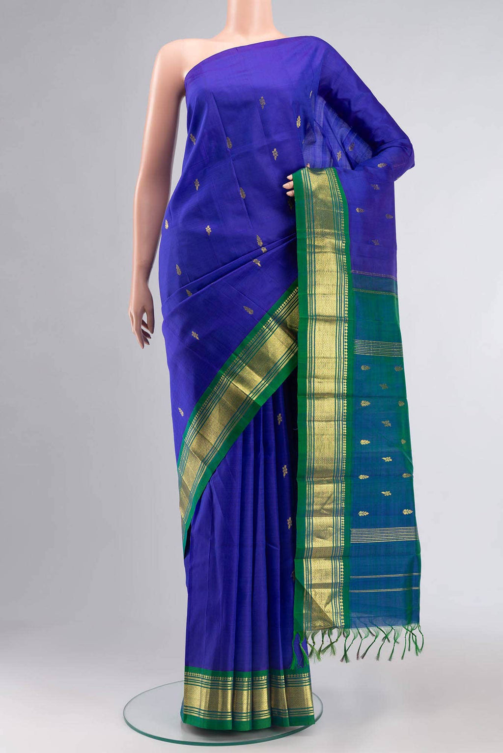 Blue Kanchipuram Silk Saree