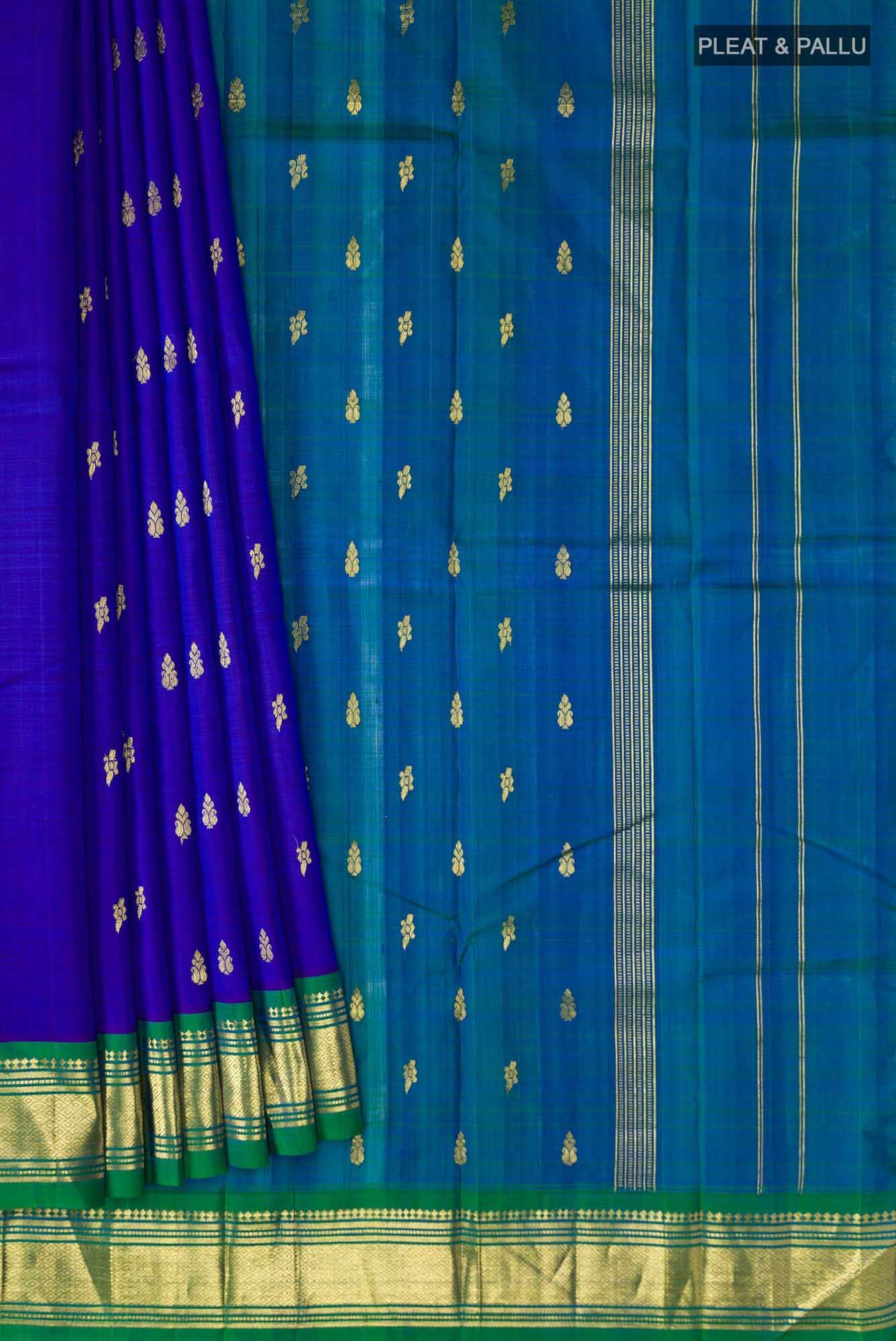 Blue Kanchipuram Silk Saree