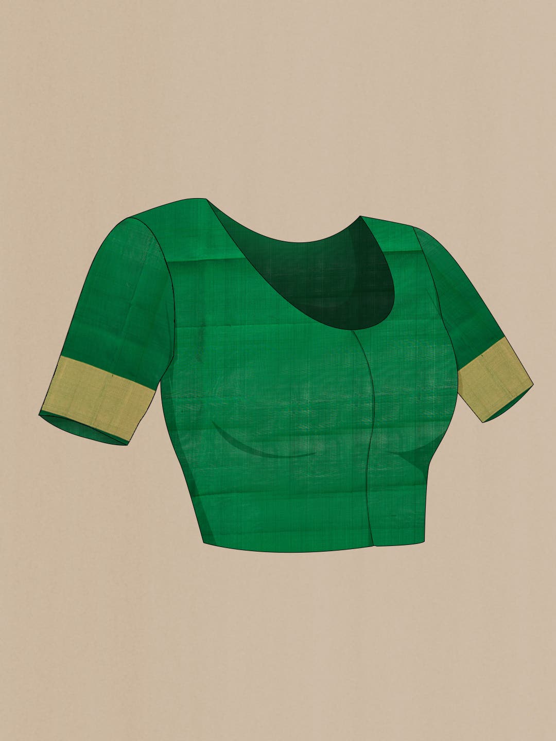 Green Dual Tone Soft Silk Saree