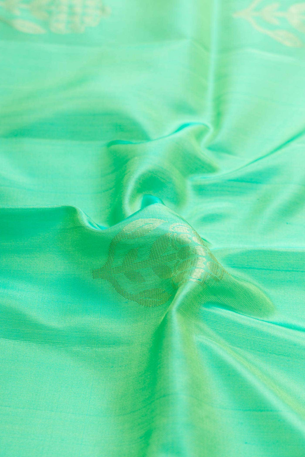 Parrot Green Dual Tone Soft Silk Saree