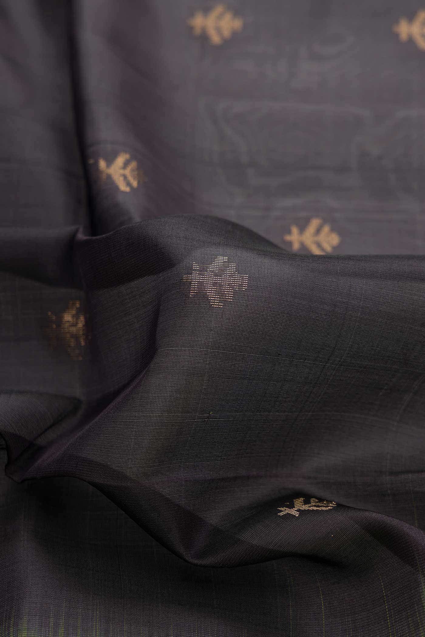 Black Dual Tone Soft Silk Saree