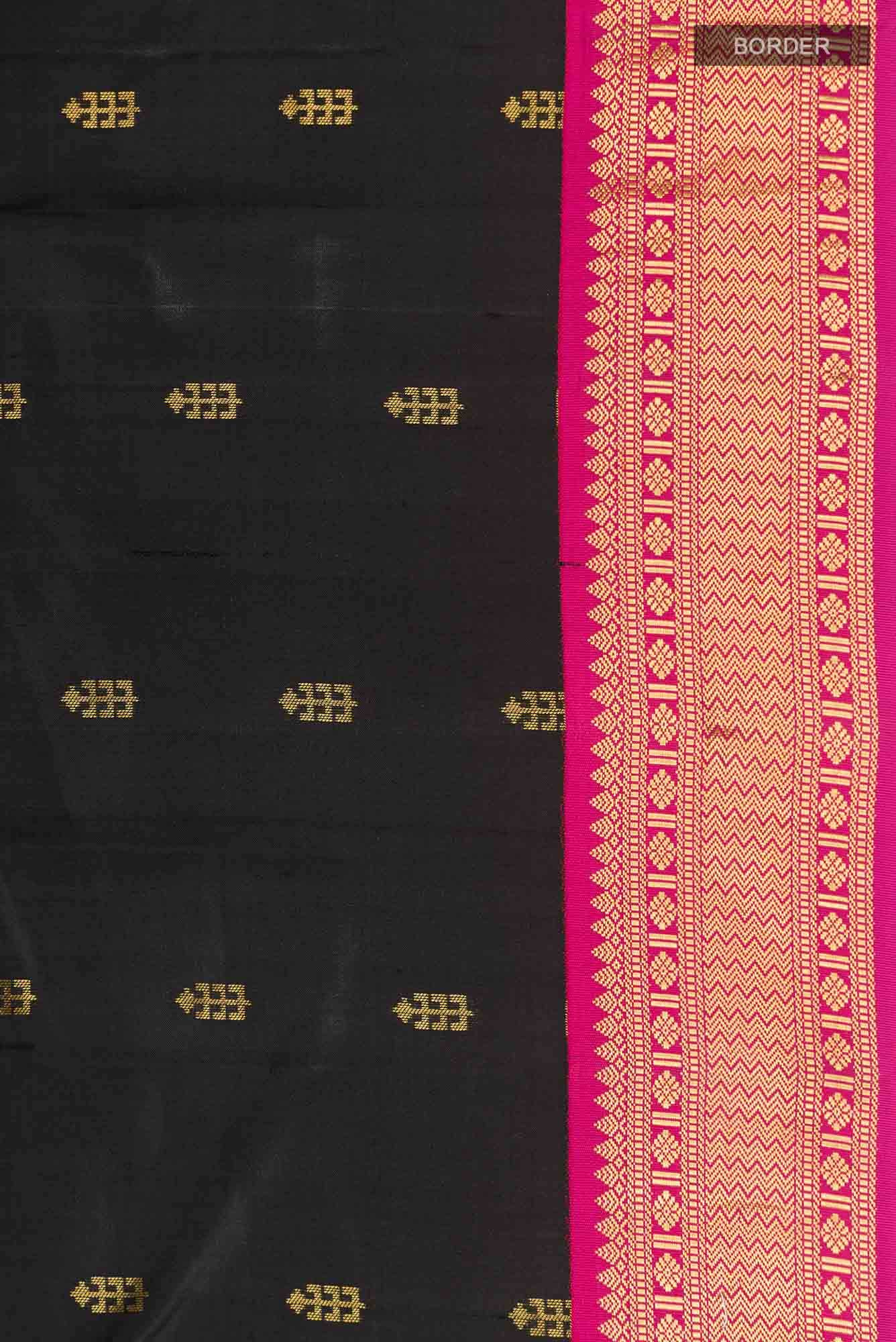 Black Kanchipuram Silk Saree
