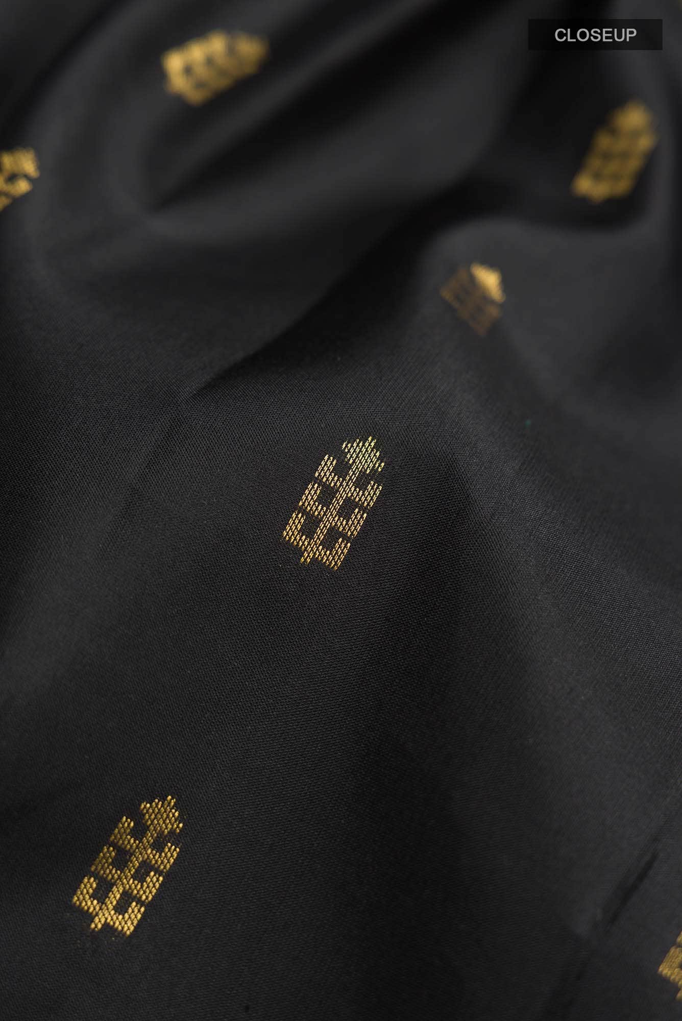 Black Kanchipuram Silk Saree