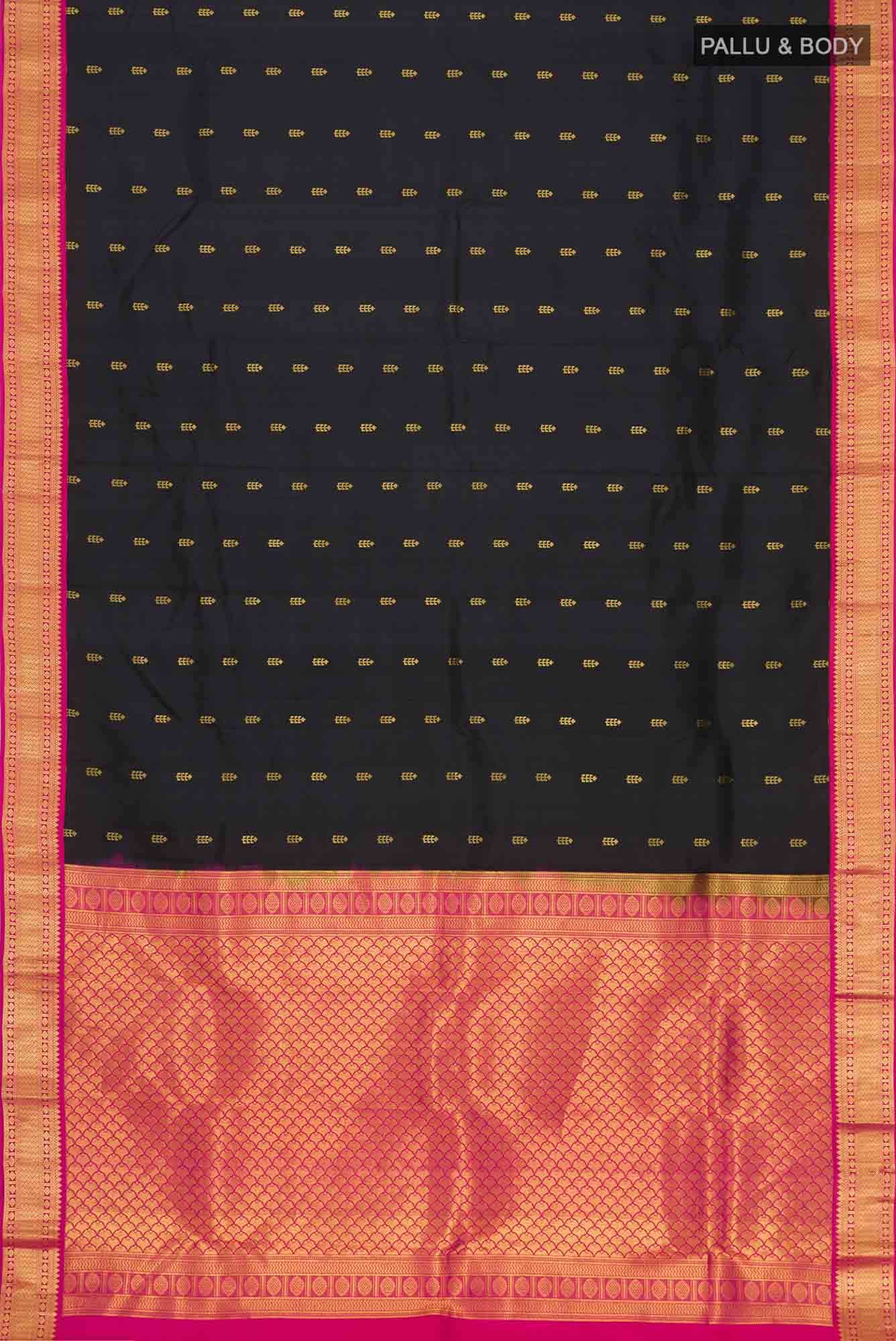 Black Kanchipuram Silk Saree