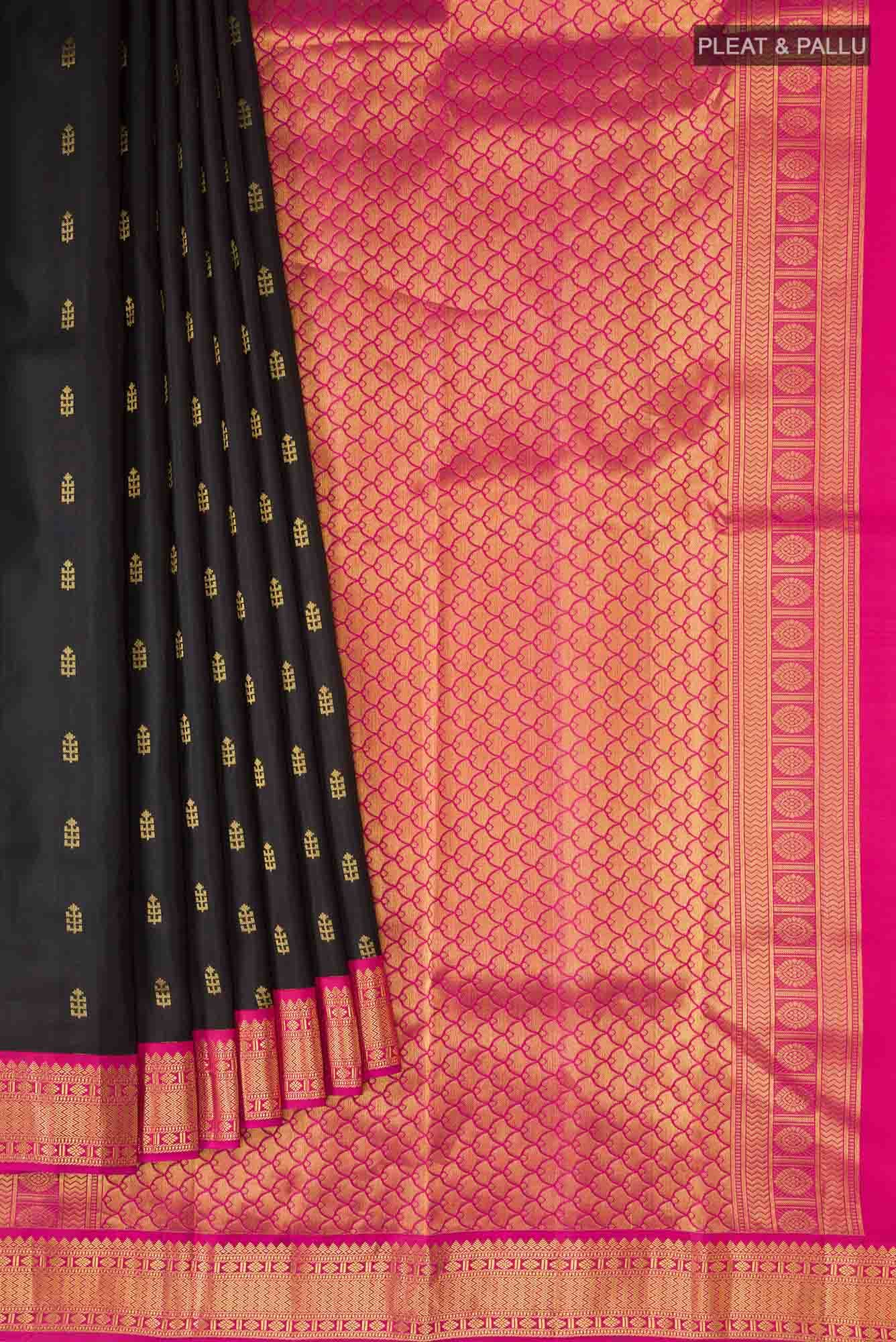 Black Kanchipuram Silk Saree