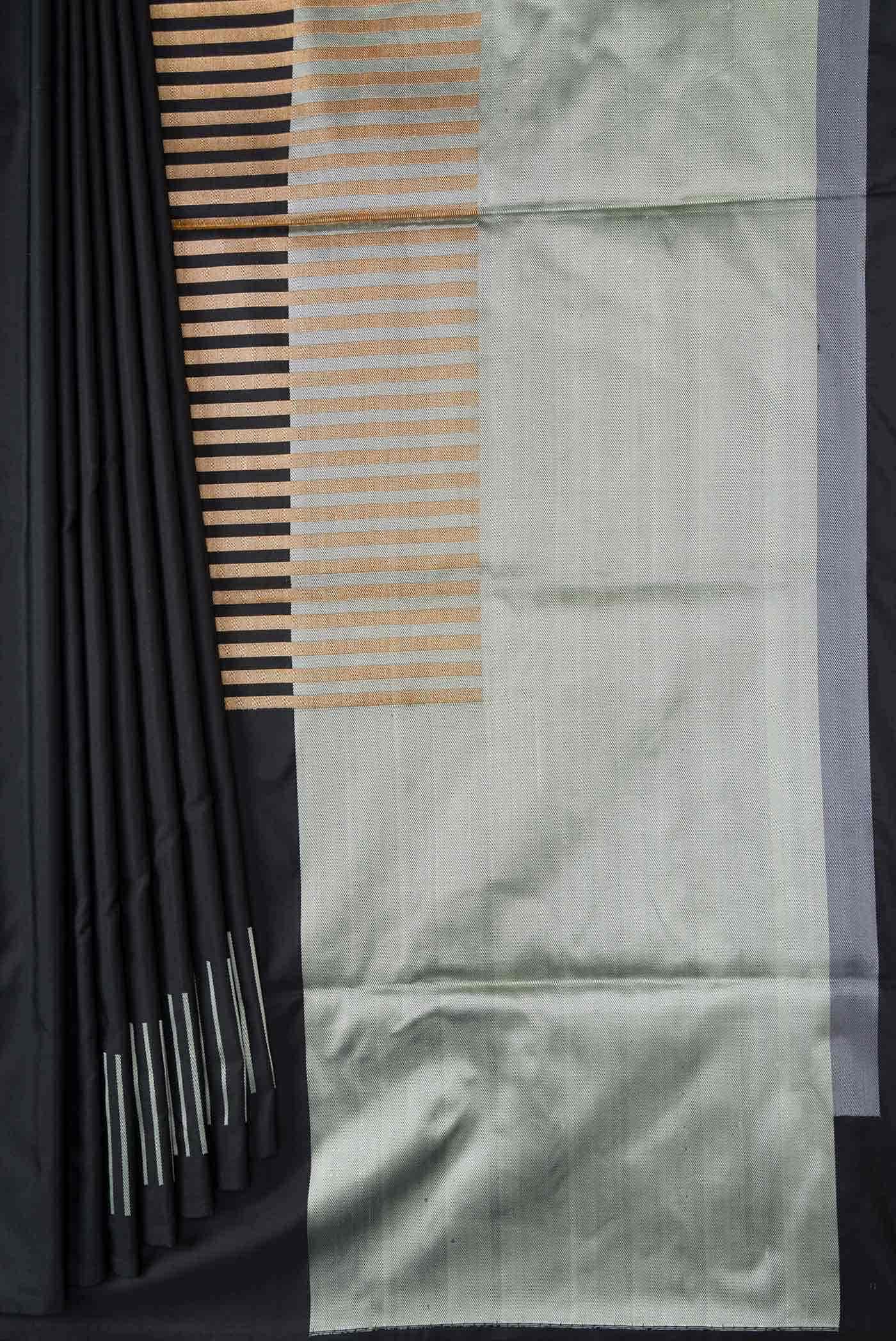 Black Dual Tone Banarasi Silk Saree