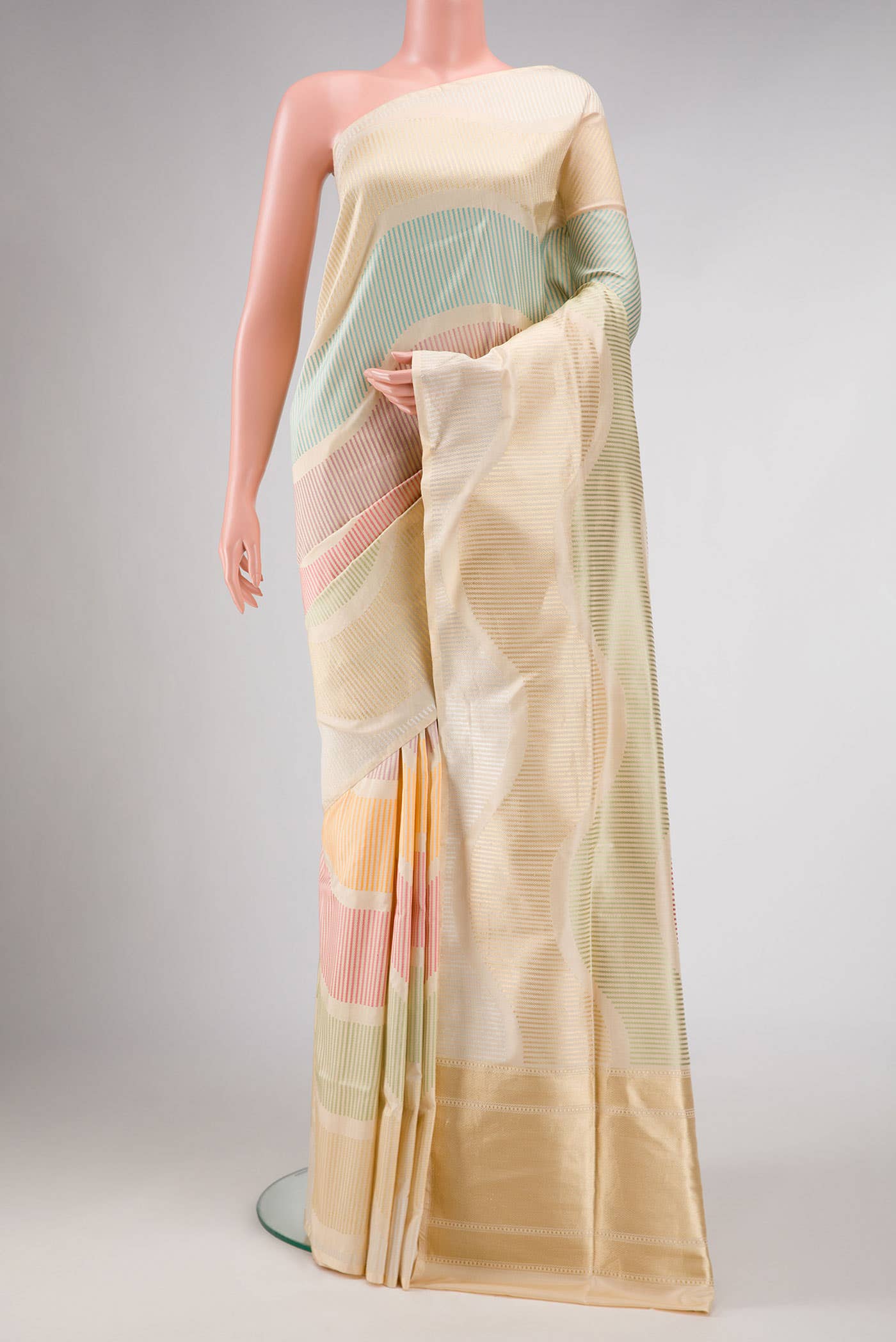 Sandal Dual Tone Banarasi Silk Saree