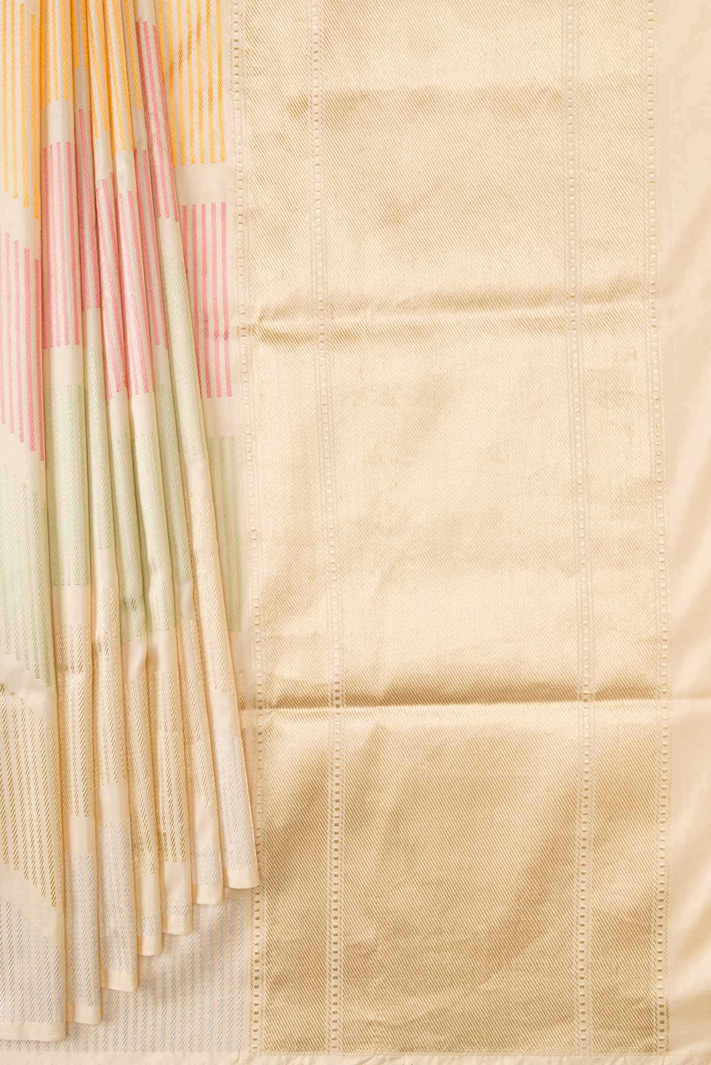 Sandal Dual Tone Banarasi Silk Saree